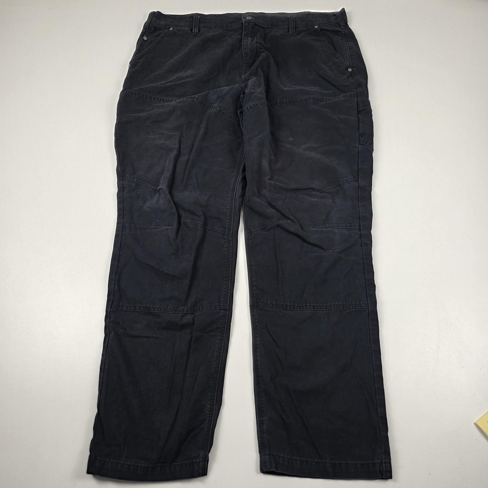 Harley-Davidson Pants Mens 42x34 Black Canvas Carpenter Workwear Motorcycle